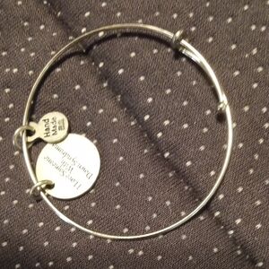 Silver Bangle Bracelet with Charms